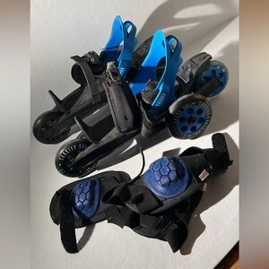 Cardiff Cruiser Large Blue Adjustable Skates Fits Boys Sz 4 To Men’s Sz 13